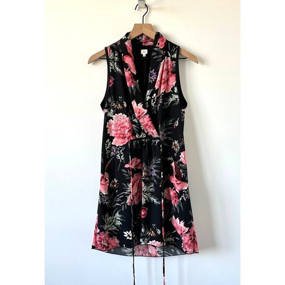 Wilfred Aritzia Sabine Floral Faux-Wrap Mini Dress Size S - Picture 7 of 8